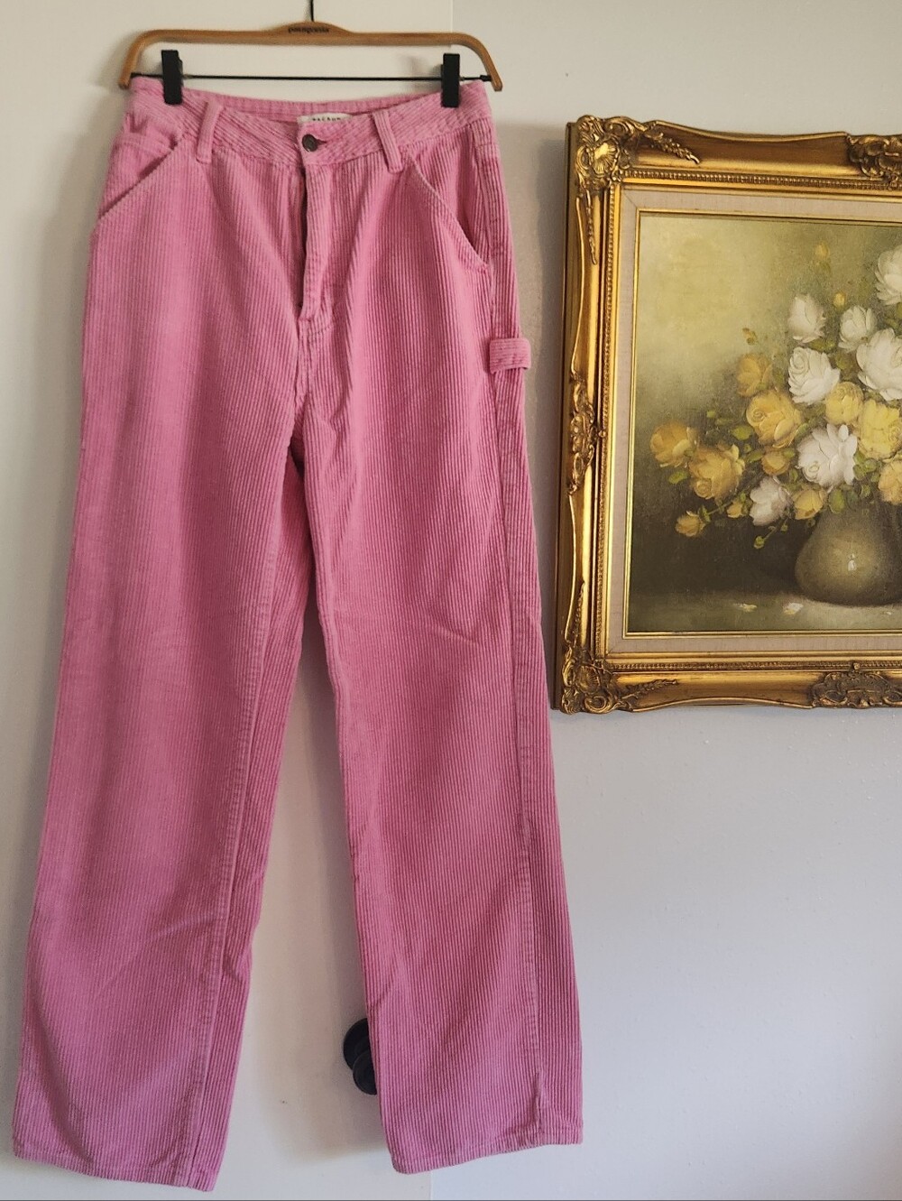 PacSun Pink Corduroy 90's BF Carpenter Pants (27)